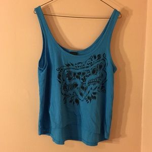 Fox High/Low Crop Tank